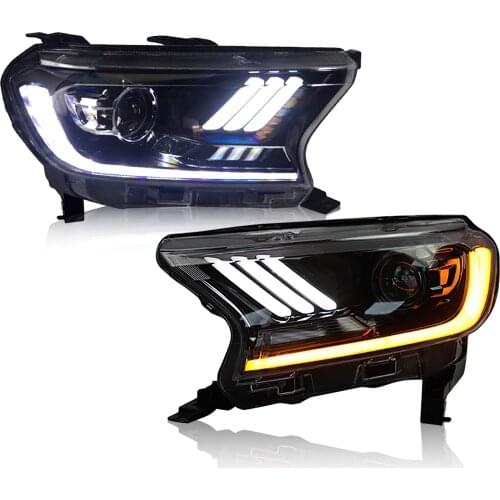 Car lights led auto headlamp for Ranger raptor mustang style light T6 T7 T8 for ford ranger headlight 2015-2020
