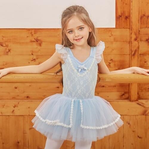 Ballet Dance Costume Girls sleeveless Sleeve Children Swan Lake Performance Ballet Tutu Kids Ballet Dancing Skirt dress
