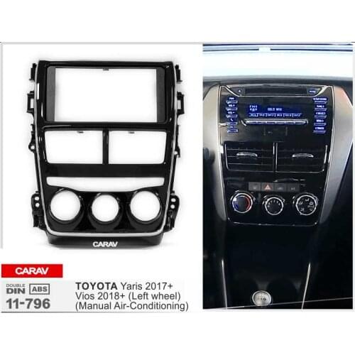 CARAV 11-796 Top Quality Radio Fascia for TOYOTA Yaris 2017+, Vios 2018+ Stereo Fascia Dash CD Trim Installation Kit