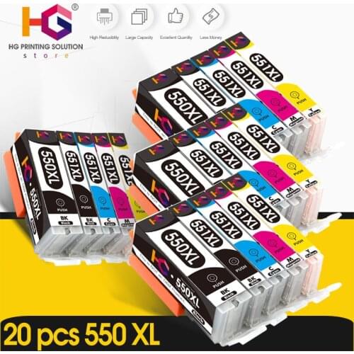 For Canon PGI-550XL PGI550 PGI 550 CLI551 PIXMA IP7250 MG5450 MX925 MG5550 MG6450 MG5650 MG6650 IX6850 MX725 ink cartridge