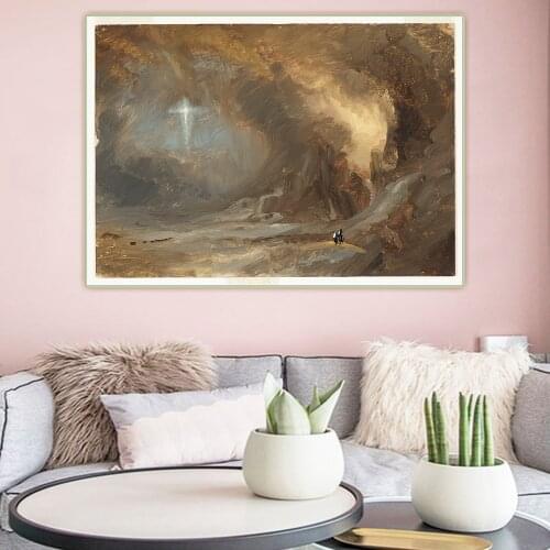 Citon Frederic Edwin Church《Vision of the Cross》Canvas Art Oil Painting Artwork Poster Picture Wall Decor Home Decoration
