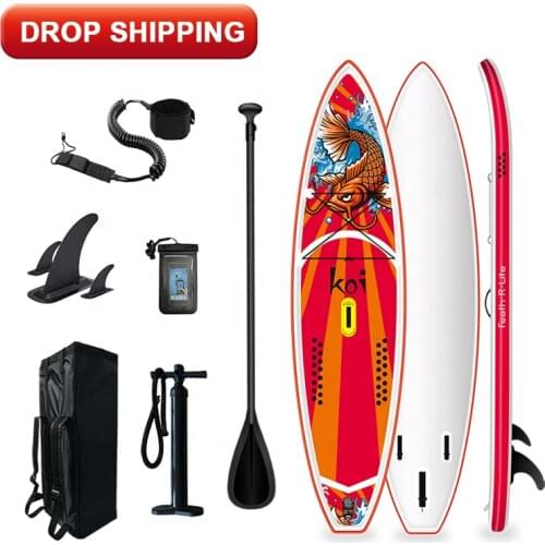FUNWATER drop shipping sup paddle board premium inflatable stand up paddle board drop stitch inflatable surf board