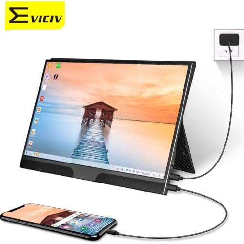 EVICIV 15.6" Portable Monitor 1920*1080 Full HD Second Display HDR Screen IPS Panel Mini HDMI USB C For Samsung Dex Huawei Mate