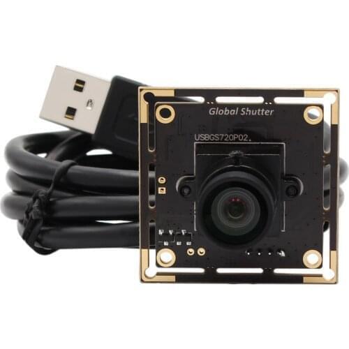 Fisheye Global Shutter USB Webcam High speed 60fps 280X720 Aptina AR0144 CMOS Wide Angle Monochrome USB Plug Play Web Cam