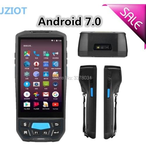 JZIOT Fingerprint Bluetooth Handheld Barcode scanner android pda data terminal with thermal printer