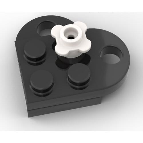 MOC 3176 Brick Heart Necklace/Key ring toys 2 x 2Heart-shaped Multicolor Compatible Brands Educational Toy Gift for Children