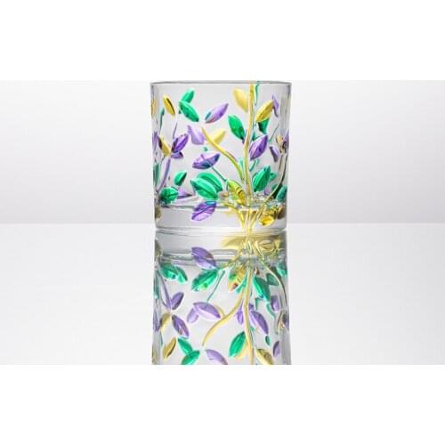 Colorful Painted Crystal Glass Water Glass Drink Glass Whisky Glass Creative Personalized Gift