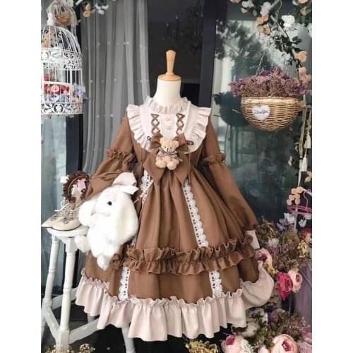 Lolita Lolita Sweet 2020 new Princess Loli long-sleeved schoolgirl spot daily retro cute dress