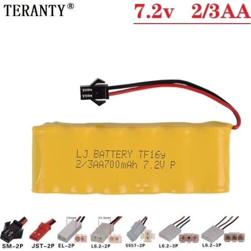 M Model ) 7.2v 700mah NiCD Battery For Rc toys Car Tanks Trains Robot Boat Gun 2/3AA 700mah 7.2v Rechargeable Battery 1Pcs