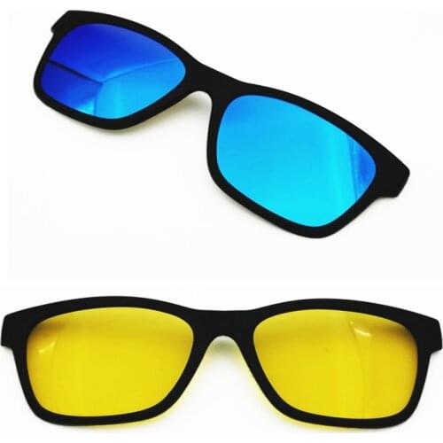 Model No 002 single clipping TAC polarized square sunglasses lenses for myopia hyperopia eyeglasses frame extra clip on sunlens