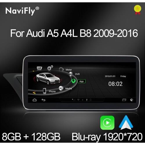 NaviFly 8G+128G DSP Android Car Radio Video Players Connected Systems For Audi A4 A5 2009 2010 2011 2012 2013 2014 - 2016