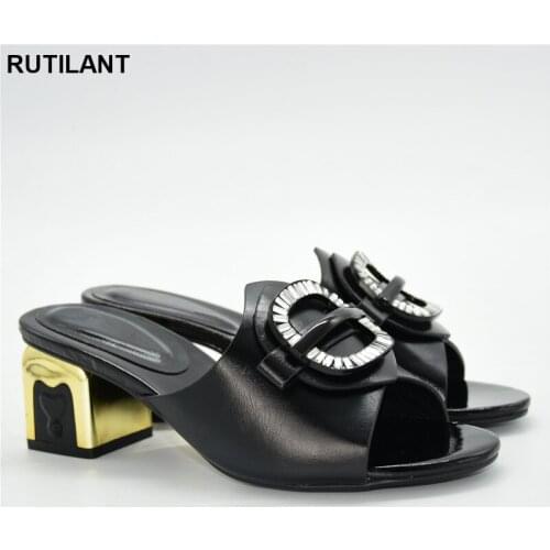 Latest Design Women Shoes High Heels Lady Wedding Shoe Comfortable Light Italian In Woman High Quality African Wedding Shoes