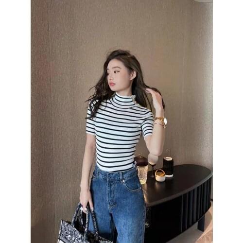 Женские полосатые футболки Pmwrun China At AliExpress