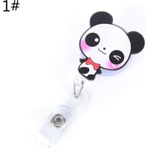 Lovely 50cm Retractable Cartoon Pull Badge Reel ID Lanyard Name Tag Card Badge Holder Reels