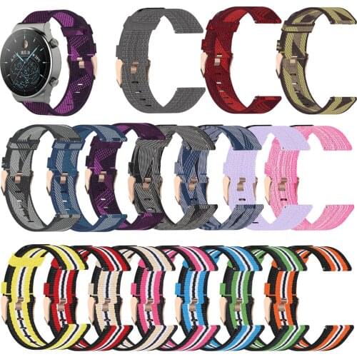 22MM Canvas Straps For Huawei Watch GT 2 Pro/GT 2 46MM 2E Smart Watch Band Nylon Quick Release Wristband For Honor Magic/GS Pro