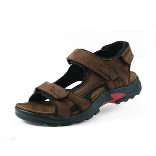 New fashion Mens Sandals Slippers Genuine Leather Cowhide Sandals Outdoor Summer Casual Men Quality Leather Sandals Large size