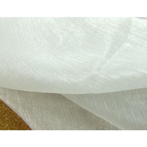 3 meter 150cm 59" width ivory crinkle shot-silk chiffon crepe fabric summer dress dance skirts screen material MM199