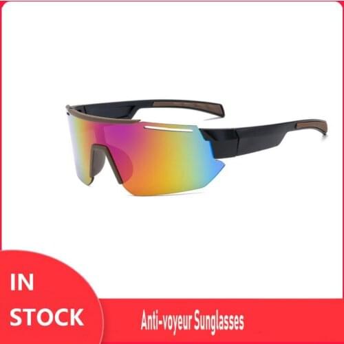 1pc Anti-voyeur Sun UV400 Visor Outdoor Sports Glasses Fashion Trend Riding Cycling Baseball Sport Wrap Sunglasses