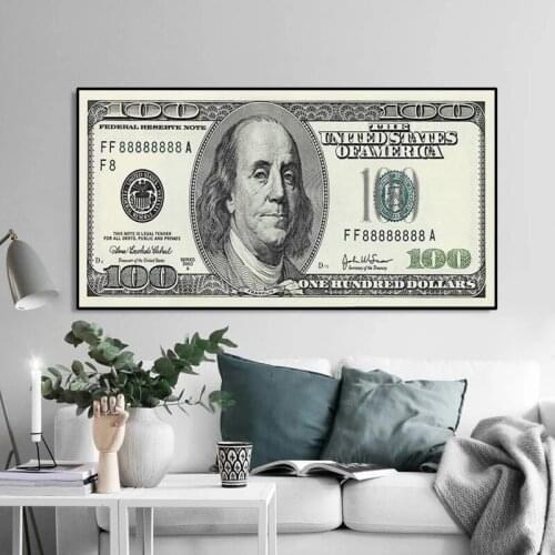 Modern Street Graffiti Colorful Hundred Money Abstract Poster Wall Quadro Wall Art Pop Canvas Painting Picture Home Decoration