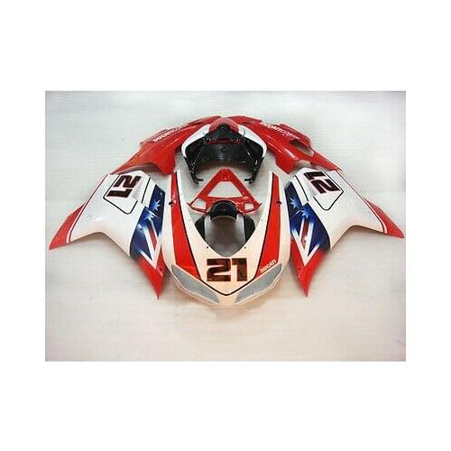 Wotefusi Injection Mold Bodywork Fairing For 2007-2011 08 09 Ducati 1098 848 1198 (DA)