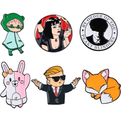 YA278 Cartoon Brooch Concealer Cloth Small Ornaments Clothes Bags Pins Accessories Baking Paint Small Badges Cute Gift