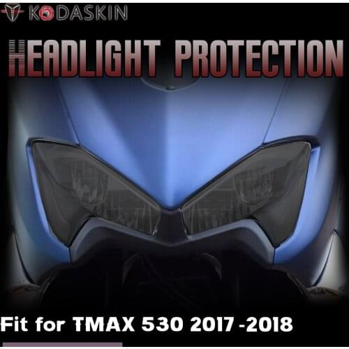 KODASKIN Motor ABS Headlight Protection Cover Headlight Screen Lens Protective Cover Headlamp Fit For YAMAHA TMAX 530 2017 2018