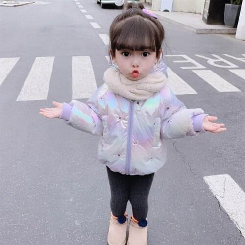 Winter Jackets For Girls Thicken Warm Hooded Kids Jackets New Arrival Fashion Zipper Baby Girl Down Cotton Coats Child Outerwear