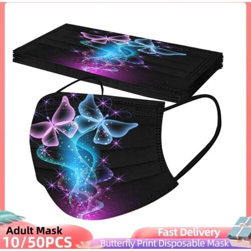 10/50pcs Mascarillas Adults Printed Mask Disposable Face Masks Mascarillas Desechables Print Masque Halloween Mask Cosplay