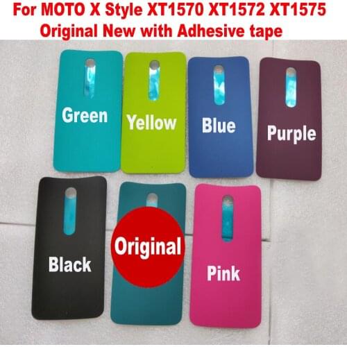100% Original New Back Battery Cover Housing Door Rear Case For Motorola Moto X Style XT1575 XT1572 XT1570 with Adhesive tape