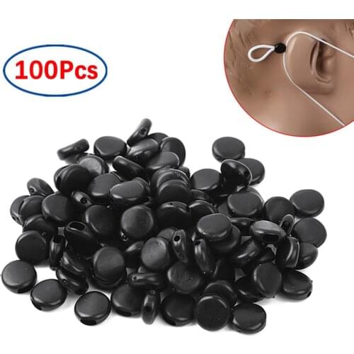 100Pcs Creative Soft Silicone Anti-Slip Ear Band Extension Buckle Connectors Ear Protective Rope Regulator for Face Shield Cover