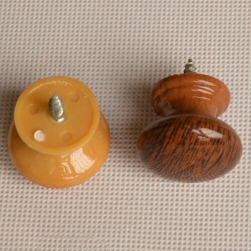 20pcs 30mm Kitchen Cabinet Drawer Knobs Mushroom Cupboard Handles Self-tapping ABS Closet Cabinet Bars Wooden Round Pulls