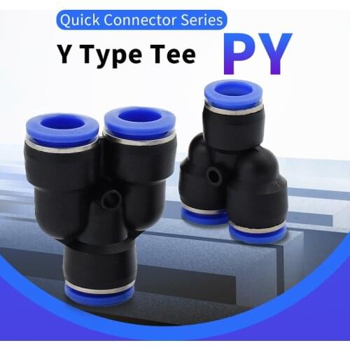 3 Way Port OD Hose Tube Push in Gas Plastic Pipe Fitting Connectors Quick Fittings Y Shape Air Pneumatic 12mm 8mm 10mm 6mm 4mm