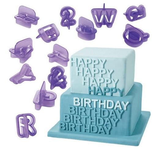 New 40pcs Alphabet Number Letter DIY Character Fondant Cake Decorating Set Icing Cutter Mold Moulds Cake Baking Tools Decor