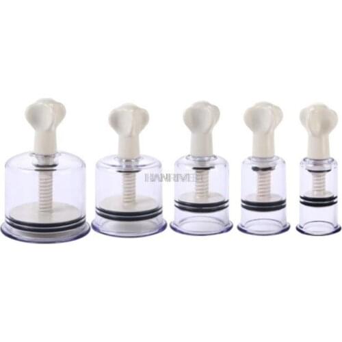 5Pcs Rotating Handle Vacuum Body Massage Cans Muscle Pain Relief Suction Enhancer Anti Cellulite Acupuncture Vacuum Cupping Cups