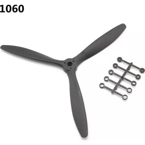 8060 8X6 8Inch 1060 10X6 10Inch 1170 11X7 11Inch High Efficiency Balance 3-Blade Electric Propeller for RC Airplane Fixed-Wing
