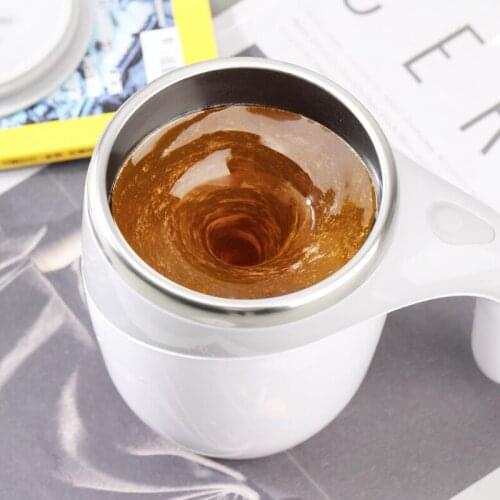 380ml Automatic Self Stirring Mug 304 Stainless Steel Water Bottle Insulated Mixing Coffee Cup Magnetic Control Smart Coffee Cup