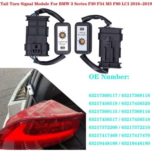 Car Dynamic Turn Signal Indicator LED Taillight Add-On Module Cable Wire Harness For BMW 3 Series F30 F34 M3 F80 LCI 2016~2019