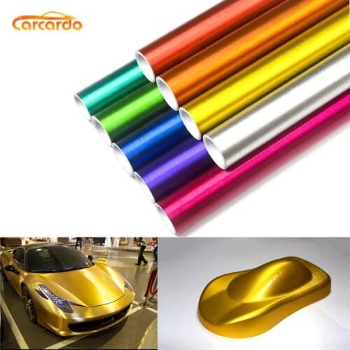 Carcardo Bright Chrome Aluminum Brush Vinyl Wrap Car Sticker Metallic Aluminium Brush Vinyl Film Auto Sticker Car Wrap For Car