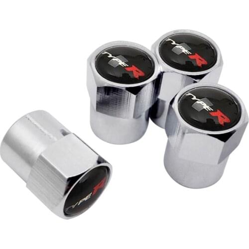 For Type R Logo for Honda CRV Civic Fit NC750X Accord Jazz H-RV Insight Auto Accessories Car Mini Tire Valve Stem Caps