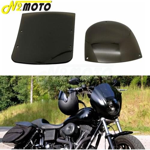 Smoke ABS Plastic Club Quarter Fairing Windscreen Wind Shield Screen For Harley XL 883 XL1200 1988-up FXR 1986-94 Dyna 1995-2005
