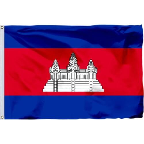Cambodia Flag 120 x 180 cm 100D Polyester Large Big Cambodian Flags And Banners National Flag Country Banner