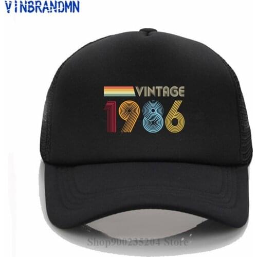 Newest fashion 80s Retro Baseball caps Vintage 1986 Outdoor sun hats womens birthday gift Legends Born in 1986 New Youth hats