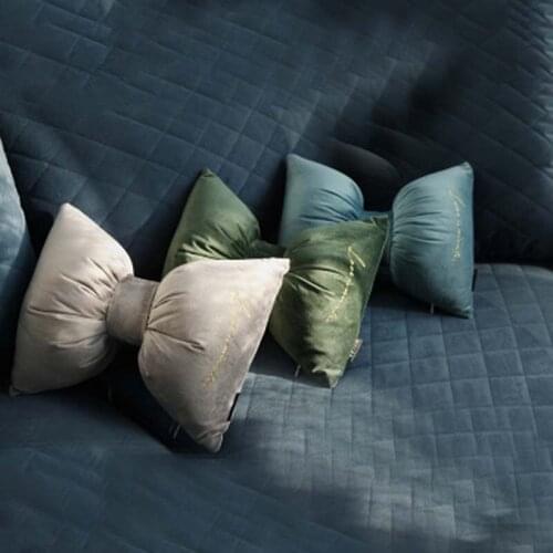 Beautiful Bow Pillow with Filling/car Neck Pillow R Bowknot Interior Decoration Cushion