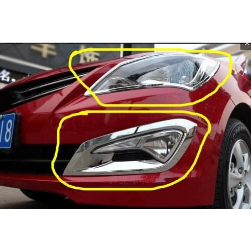 For Hyundai Verna Solaris 2014-2017 Car Styling Before and after Rear Lamp Cover Taillight Cover Decoration Trim Abs Chrome