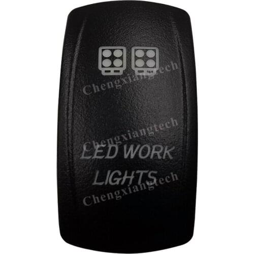 Car Boat Truck Backlit Swtich Cap- Laser Engraving -LED WORK LIGHT-for Led Carling Arb Narva 4x4 RV Rocker Switch, Cover Only