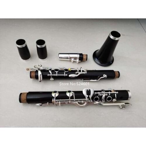 Hot Selling Clarinet 18 Keys G Tune Ebony Wood Black Silver key Musical instrument With Case Freeing
