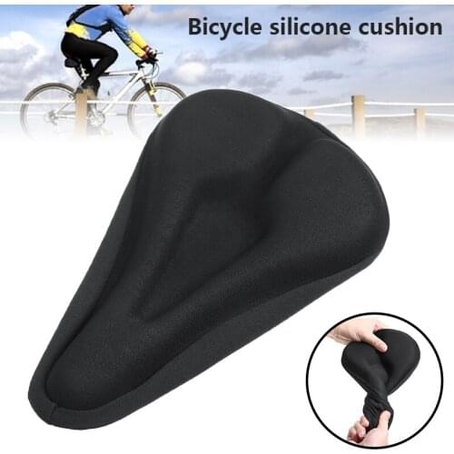 Mayitr 1pc Bike Bicycle Silicone Cushion Cycle Extra Comfort Soft 3D Gel Pad Cushion Saddle Seat Cover For BMX Mountain Bike