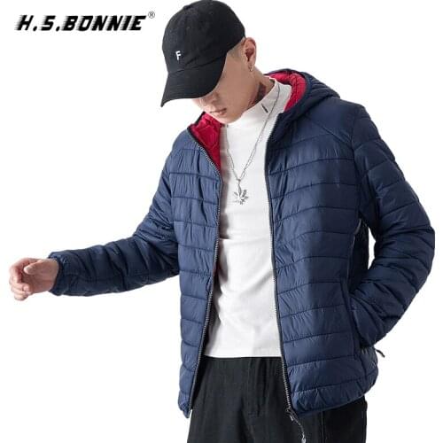 2019 Brand Winter Light Jacket Mens Fashion Hooded Short Large Ultra-thin Lightweight Youth Slim Coat 4XL chaqueta hombre