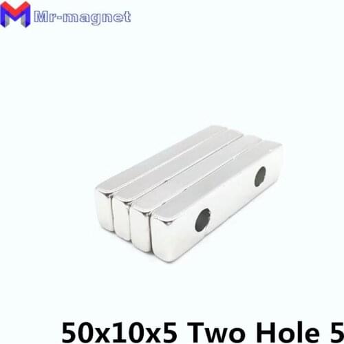 20pcs 50x10x5mm neodymium magnet Hole 5mm Rare Earth super strong Ring powerful magnets 50*10*5mm High Quality permanent magnet