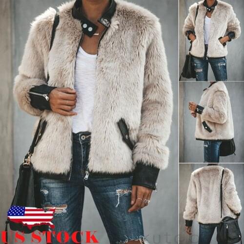New Fashion Women Teddy Bear Fluffy Fleece Winter Warm Long Lapel Coat Jacket Outwear Parka